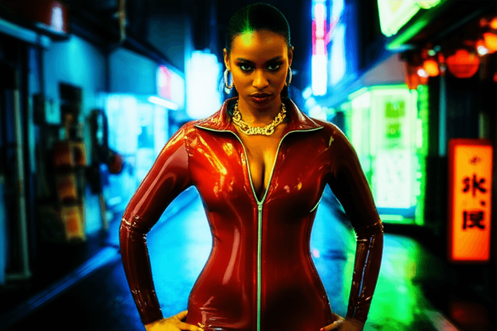 Neon Noir Portrait — the reference piece this anatomy is built around